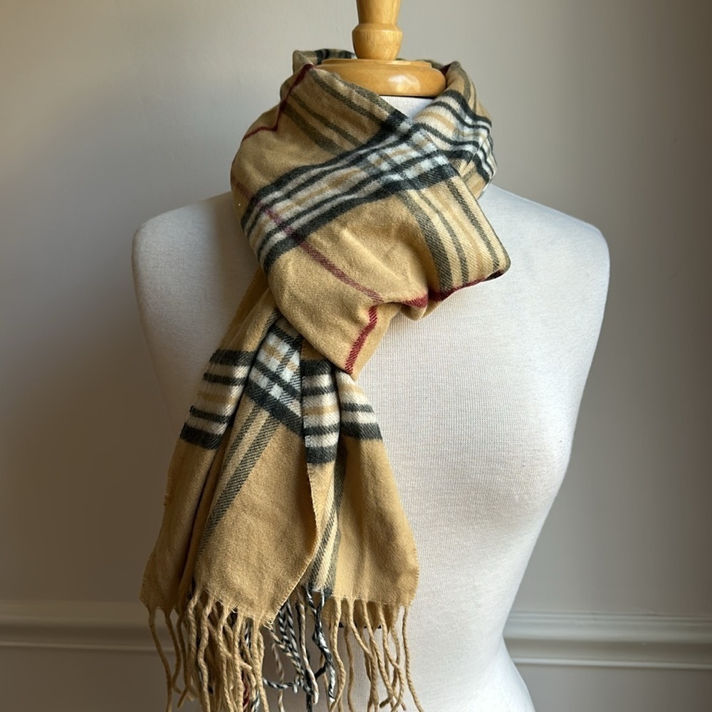 Lord & Taylor Nova Check Scarf Plaid Tartan Cashmere Feel Acrylic 70x13" NWT